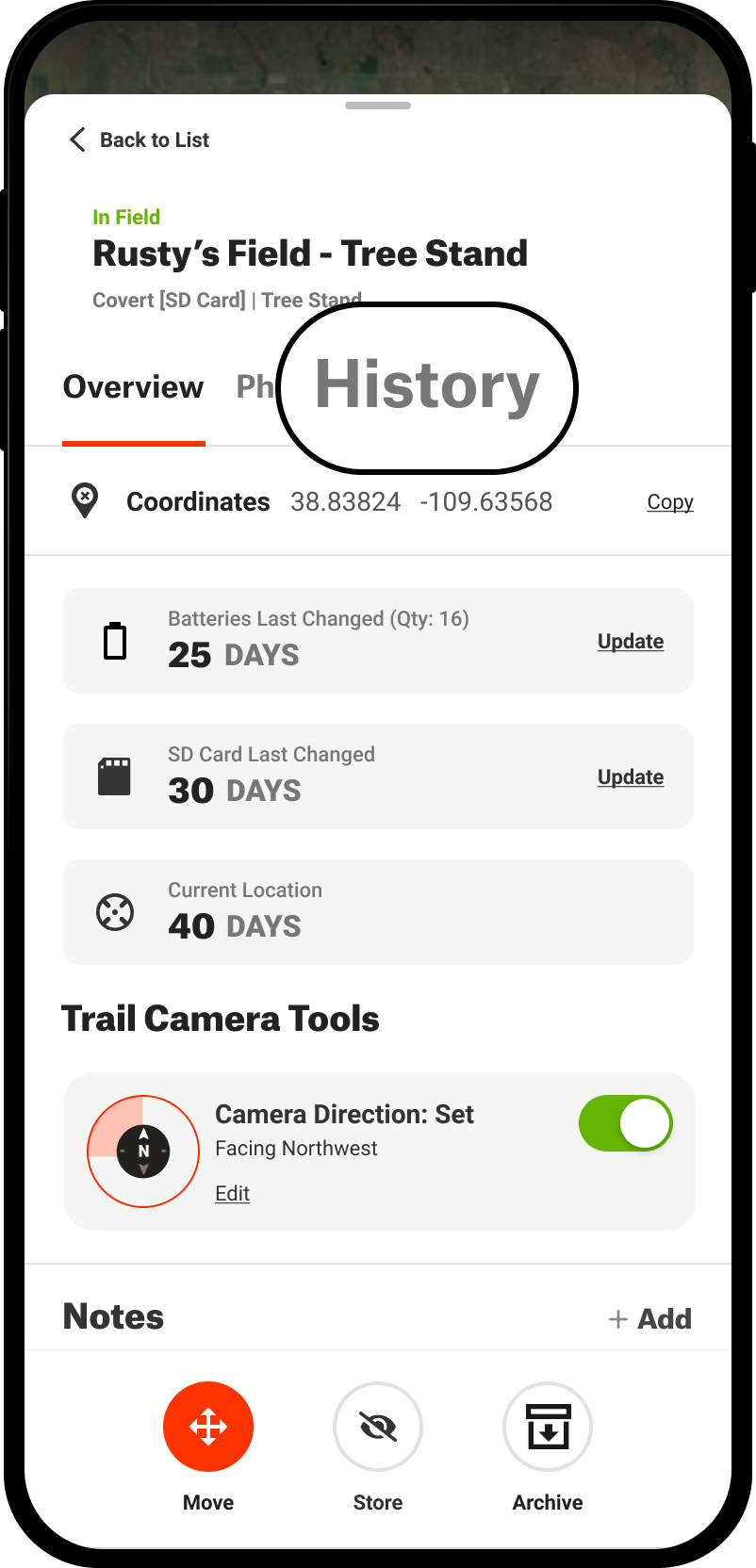 View Trail Camera App History.png