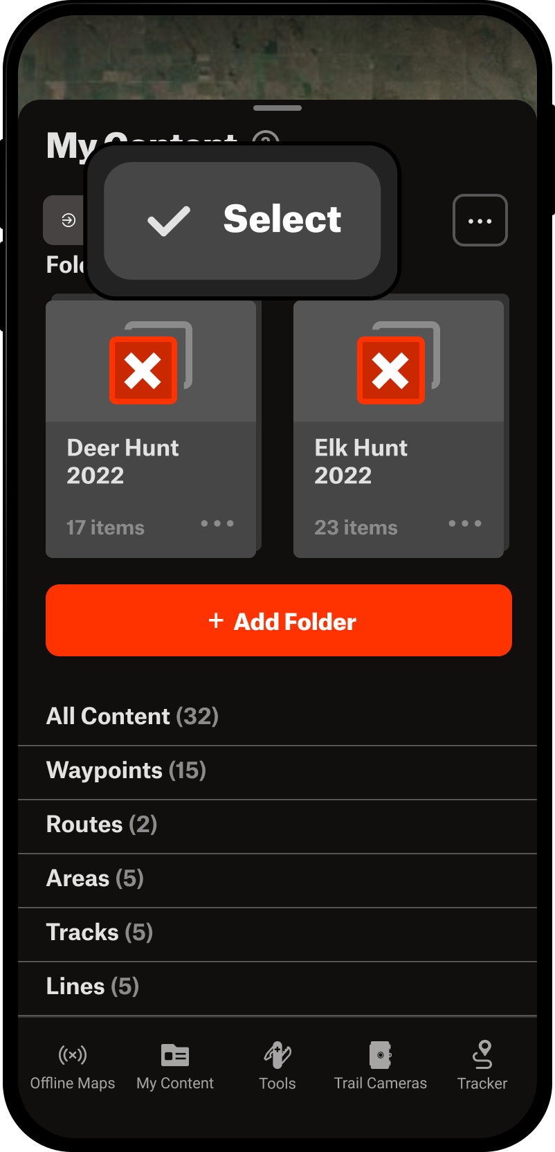 Select My Content Menu Hunt App.png