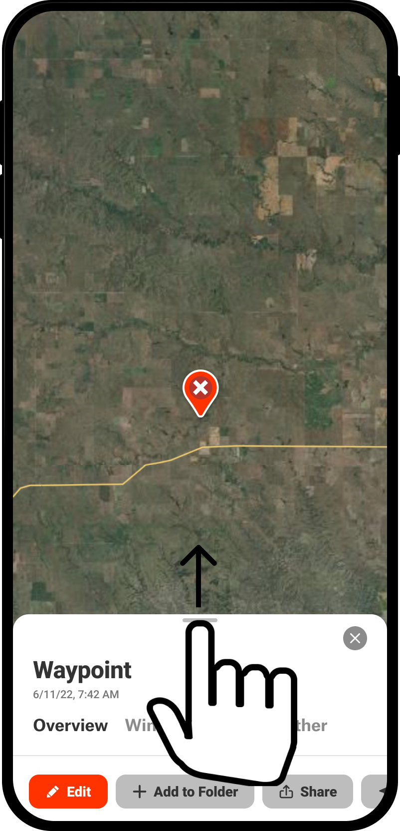 Swipe Up Waypoint Info Card Hunt App.png