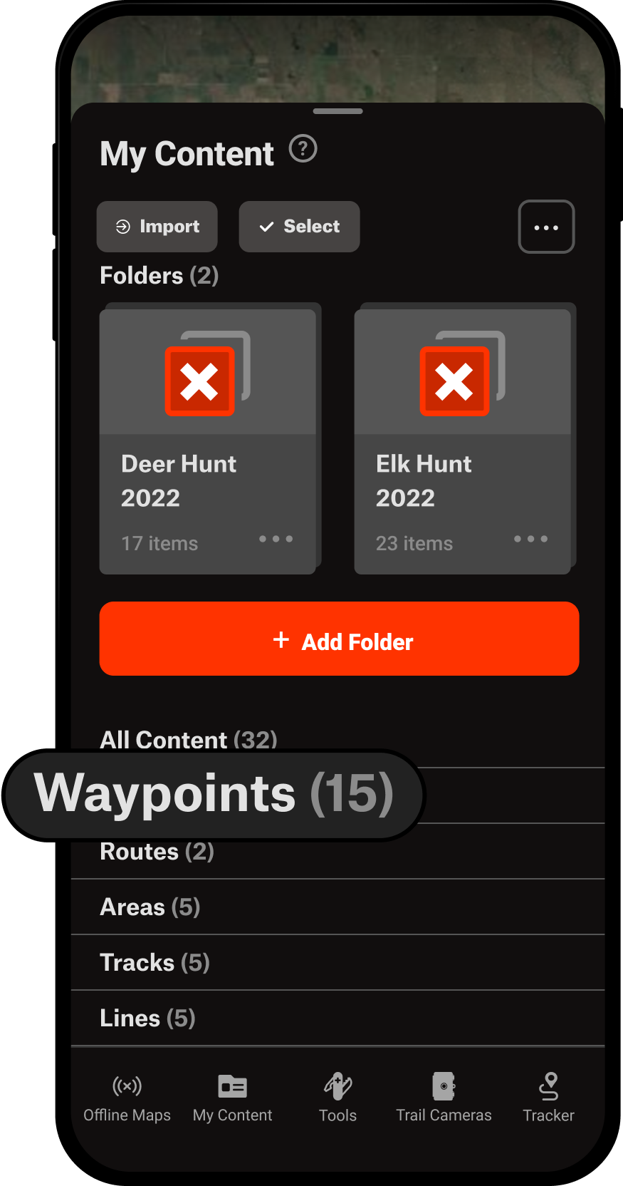 Waypoints My Content Menu Hunt App.png