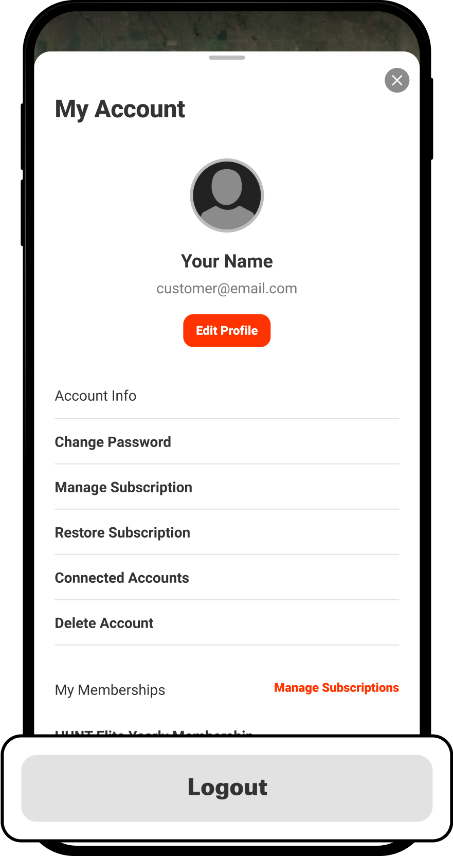 Logout My Account Hunt App.png