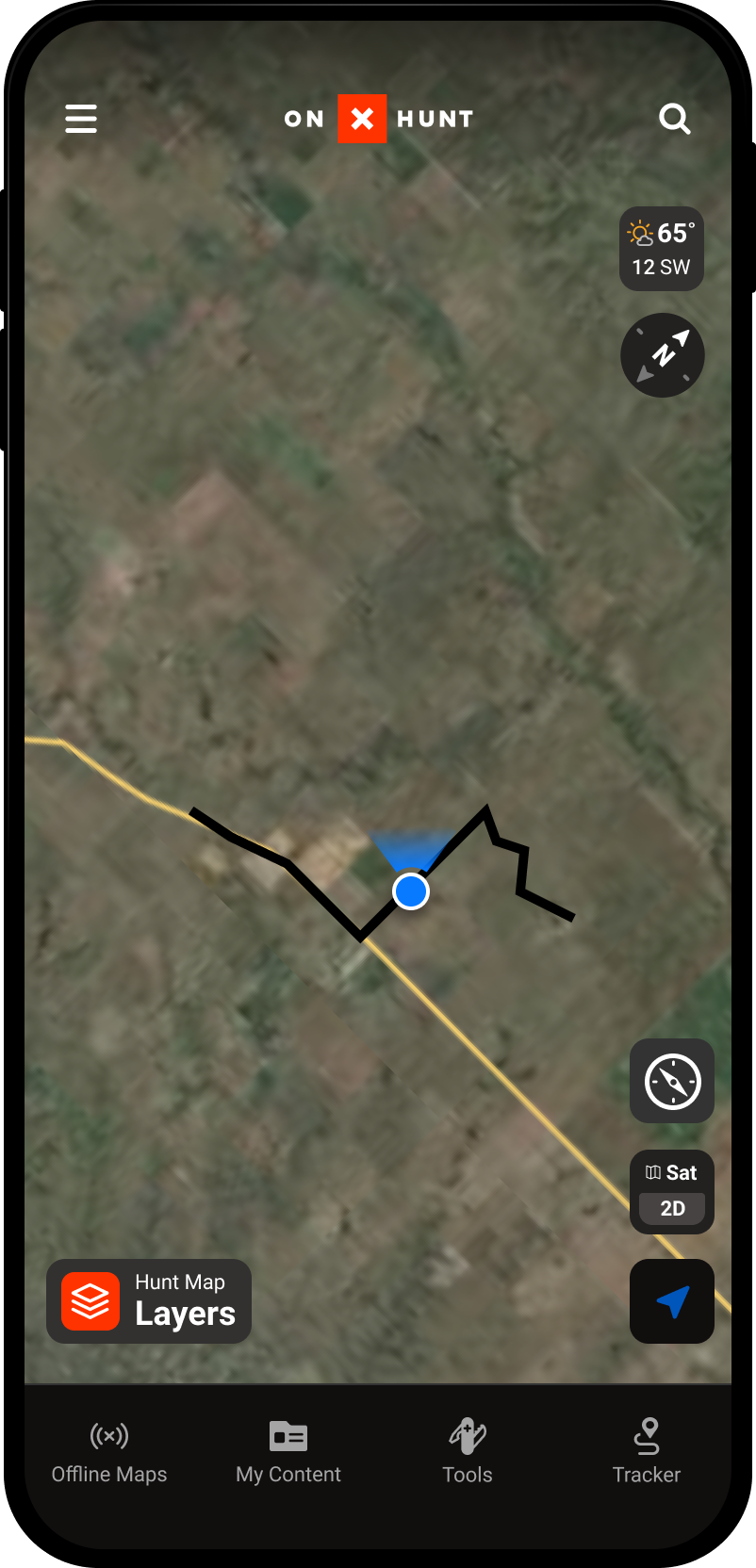 Compass Mode Follow Route Hunt App.png