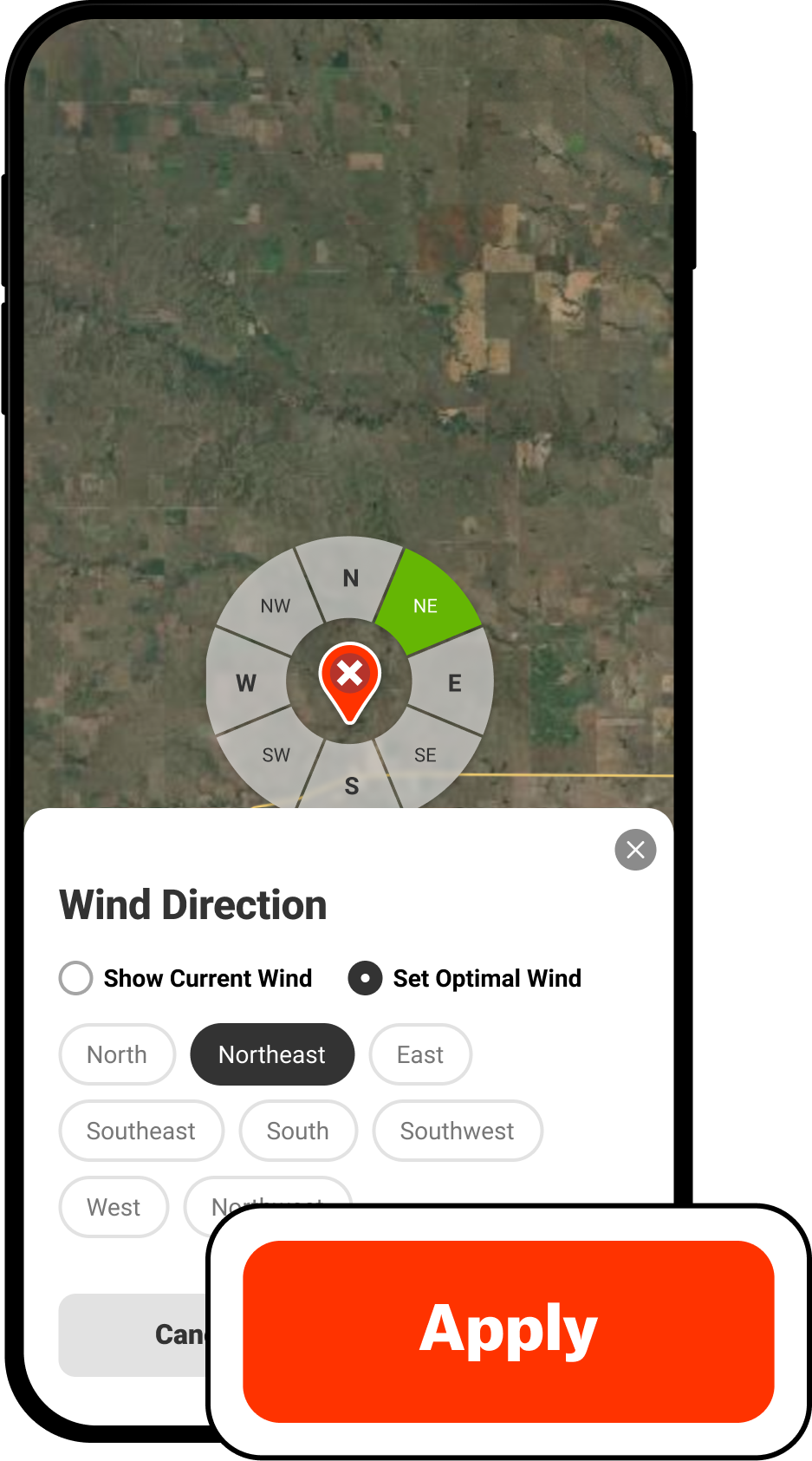 Apply Wind Direction on Waypoint Set Optimal Wind Hunt App.png