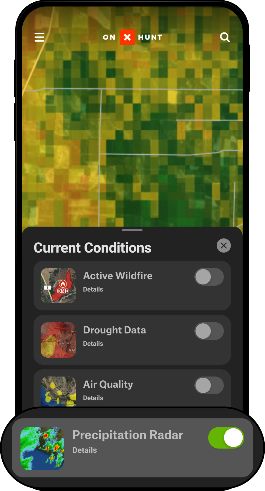 Precipitation Radar Layer Map Layers Menu Hunt App.png