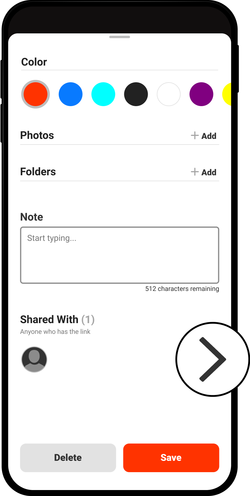 Shared With Right Chevron Expanded Edit Waypoint Hunt App.png