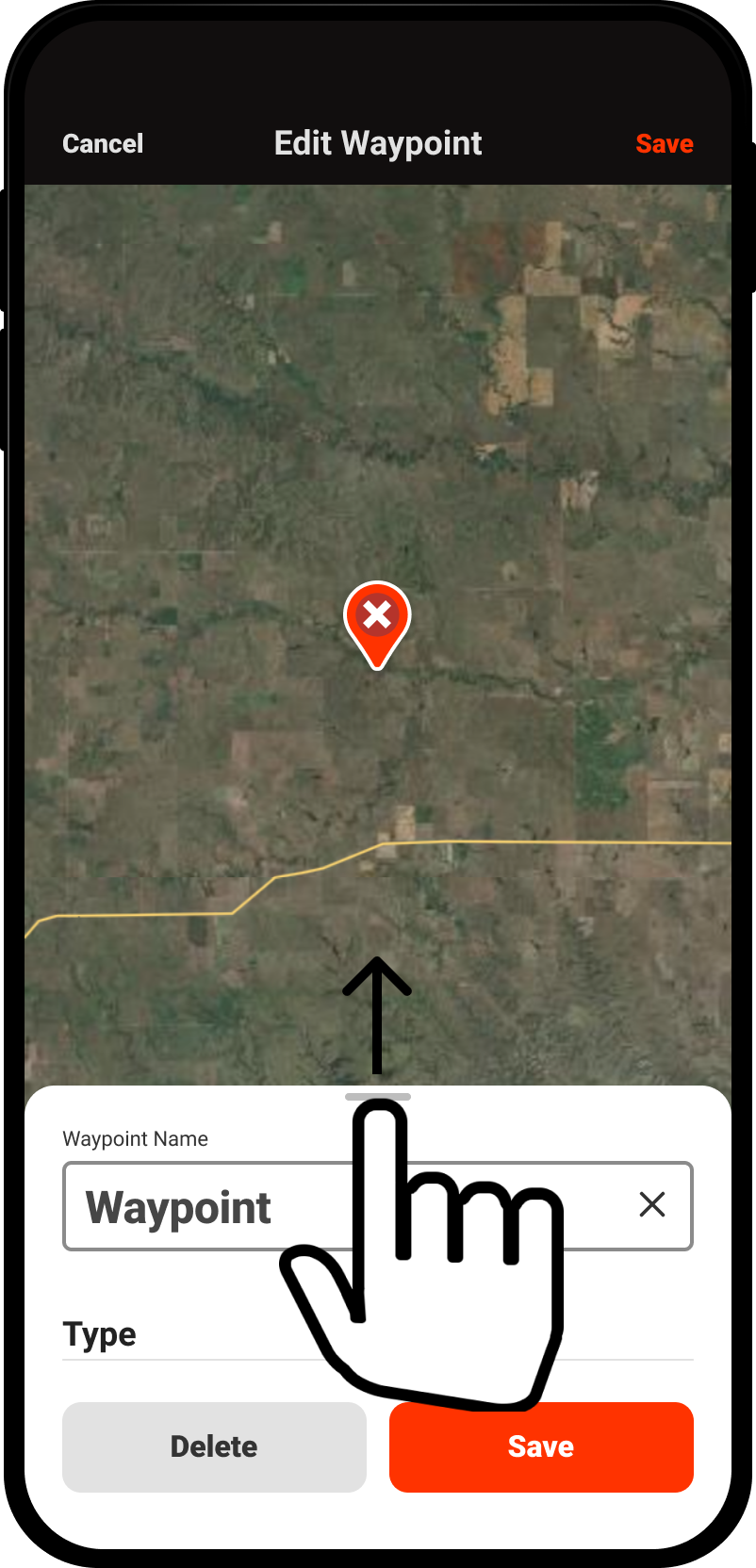Swipe Card Up Edit Waypoint Hunt App.png