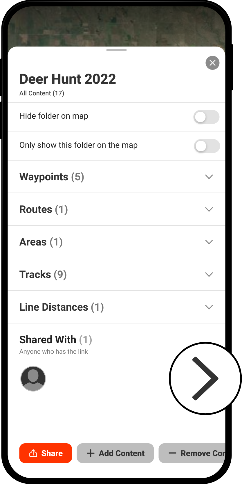 Shared With Right Chevron Folder Card Hunt App.png