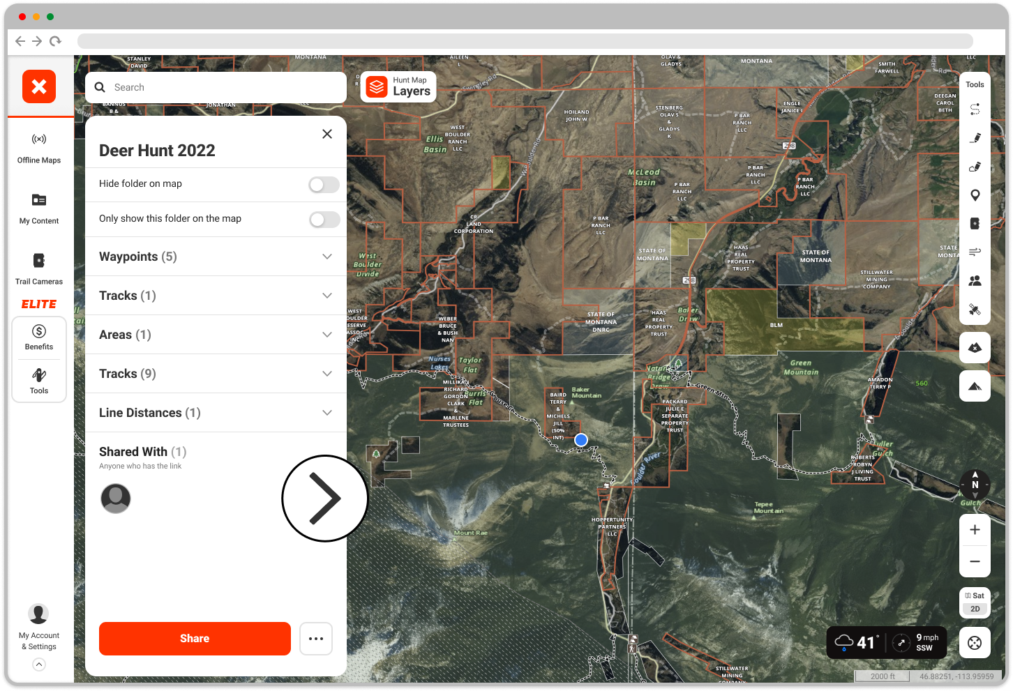 Shared With Right Chevron Folder Menu Hunt Web.png