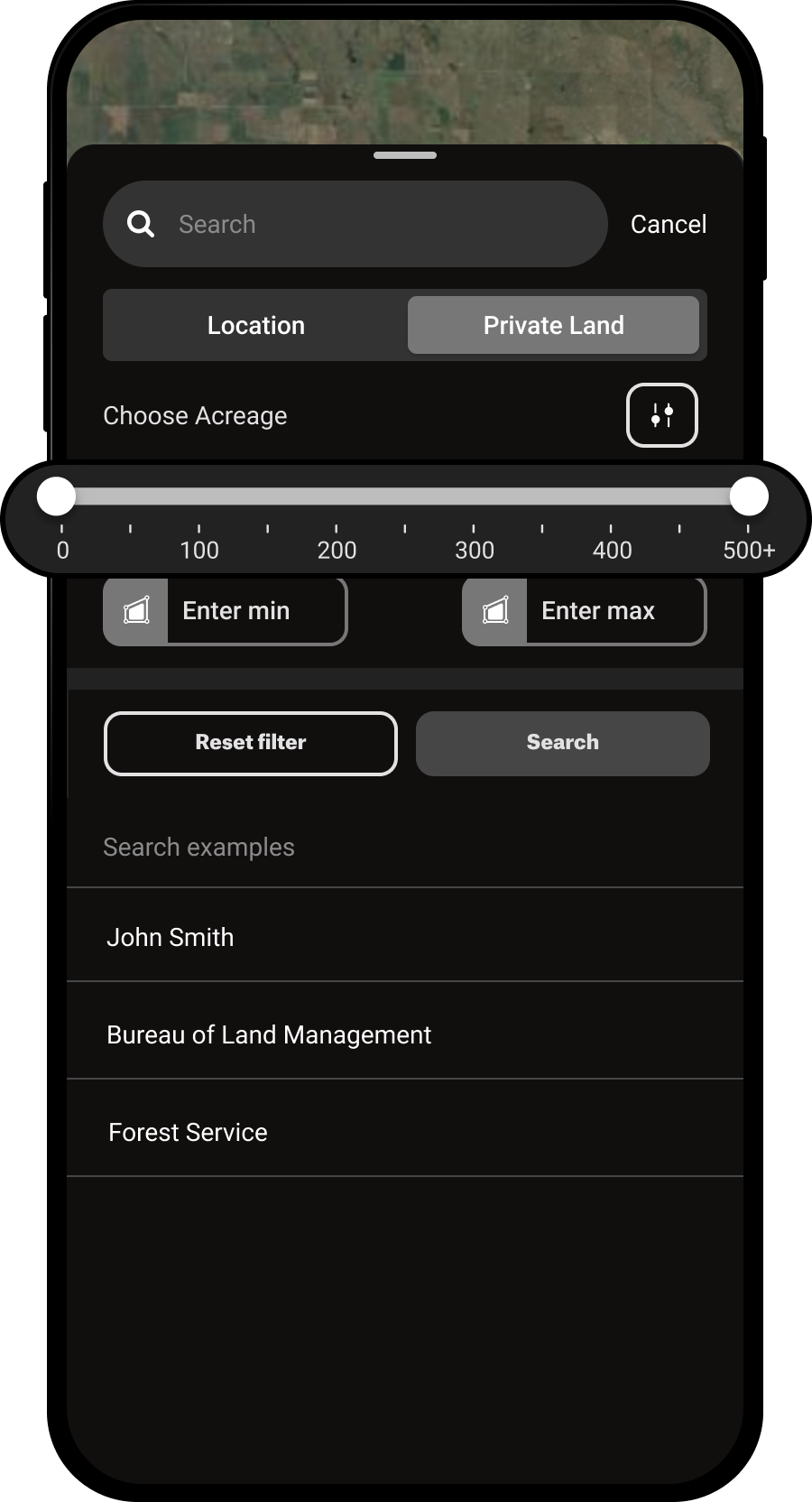 Acreage Slider Search Hunt App.png