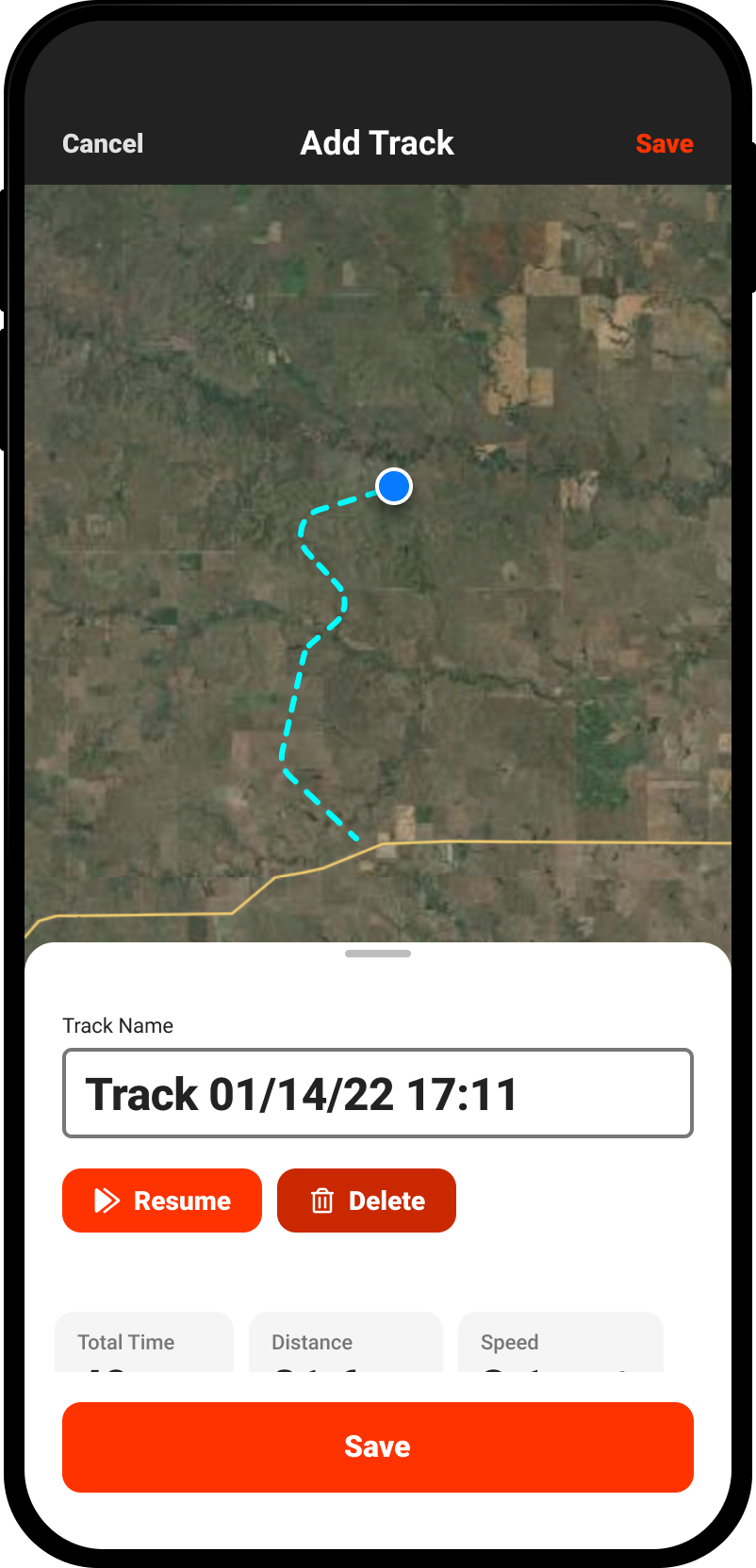 Track on map Add Track Hunt App.png