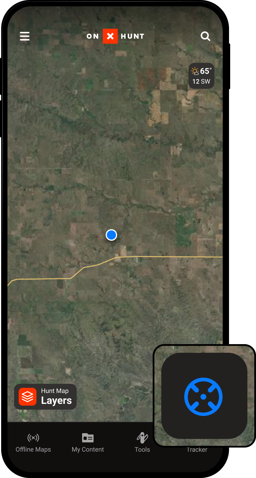 Location Button Blue Nav and Controls Hunt App.png