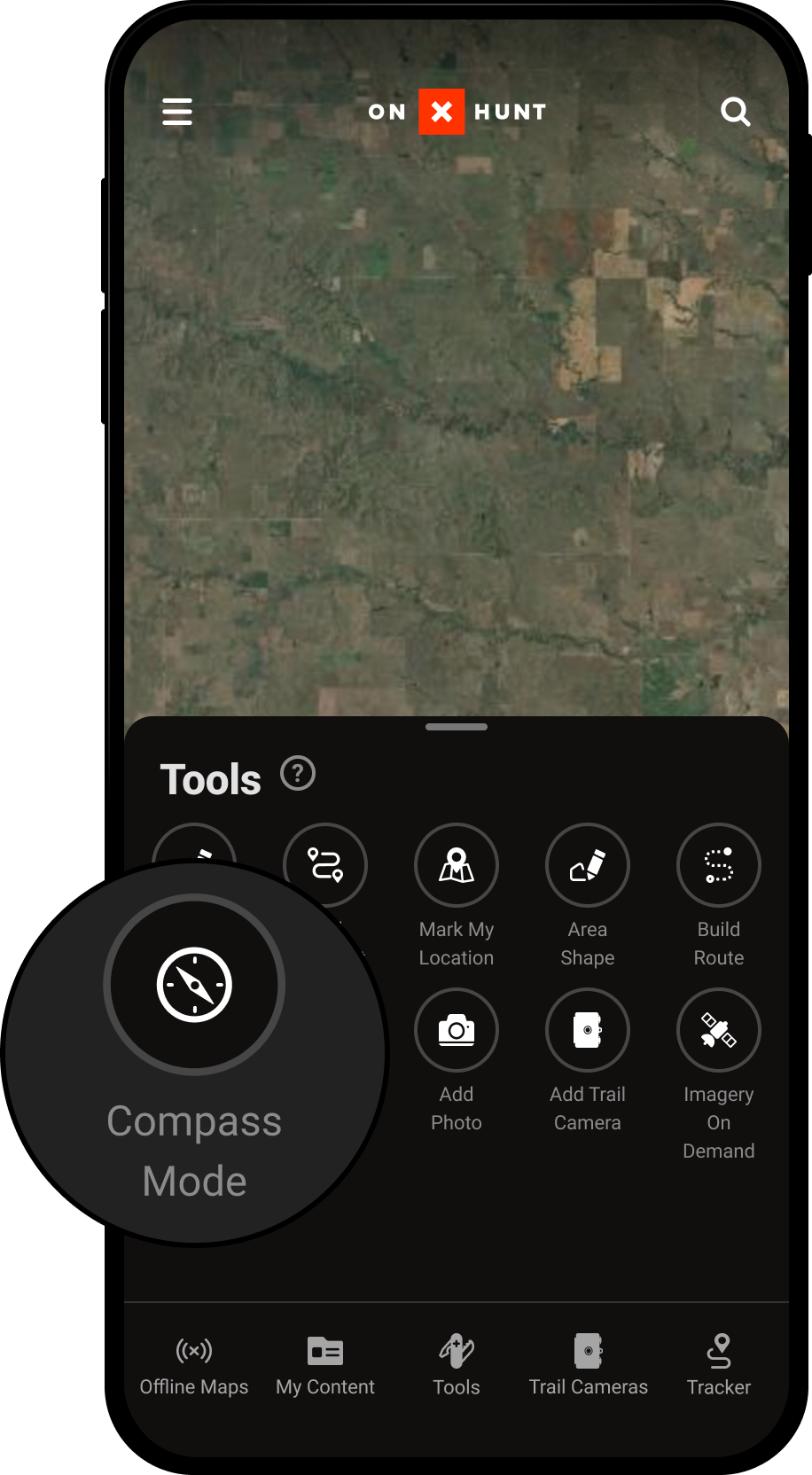 Compass Mode Tools Menu Hunt App.png