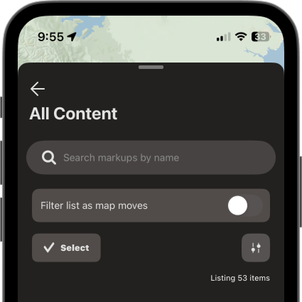 Hunt App Search & Sort Content.png